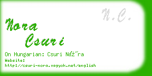 nora csuri business card